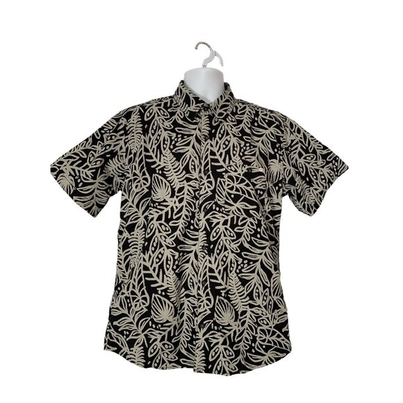 Reverse Threads  Men's Black & White Short Sleeve Hawaiian Print Shirt Large - Picture 1 of 10